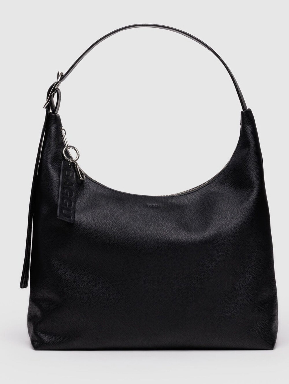 LIKE NEW BAGGU RECYCLED LEATHER SHOULDER BAG - BLACK
